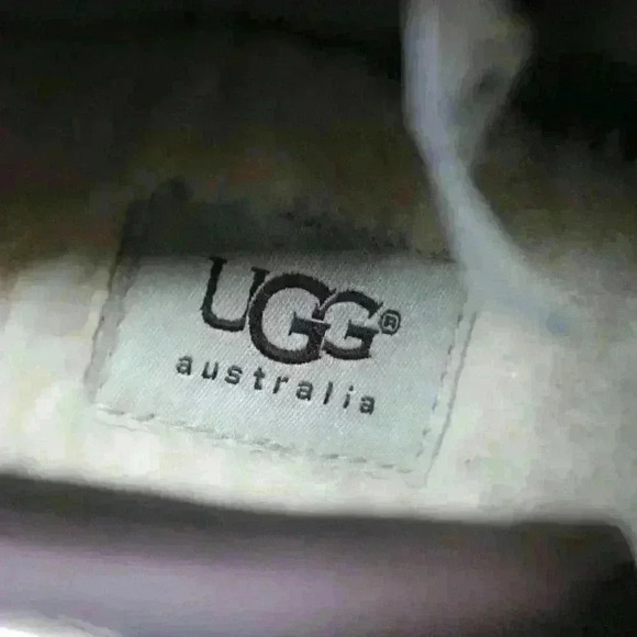 UGG Australia Emalie Women's Brown Leather Wedge Ankle Boots Size US 10 - Picture 8 of 10